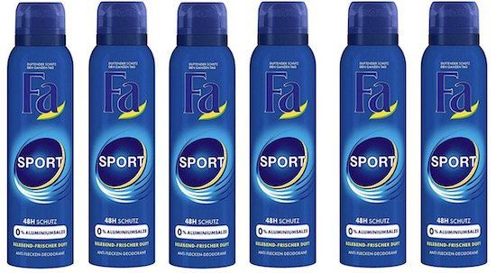 6er Pack Fa Sport Deospray (je 150ml) ab 3,58€   Plus produkt