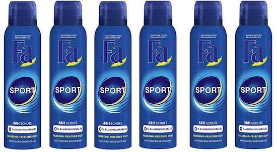 6er Pack Fa Sport Deospray (je 150ml) ab 3,58€   Plus produkt