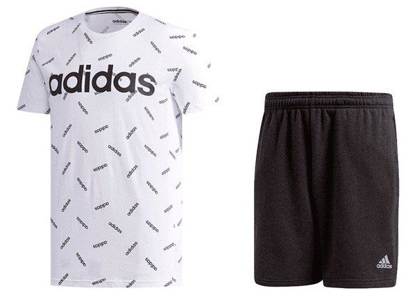 adidas Freizeit Outfit 2 teilig (T Shirt und Sport Short) für 32,95€ (statt 42€)