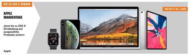 TIPP! Apple Markentage mit vielen Apple Produkten und Sofortrabatten bis 200€