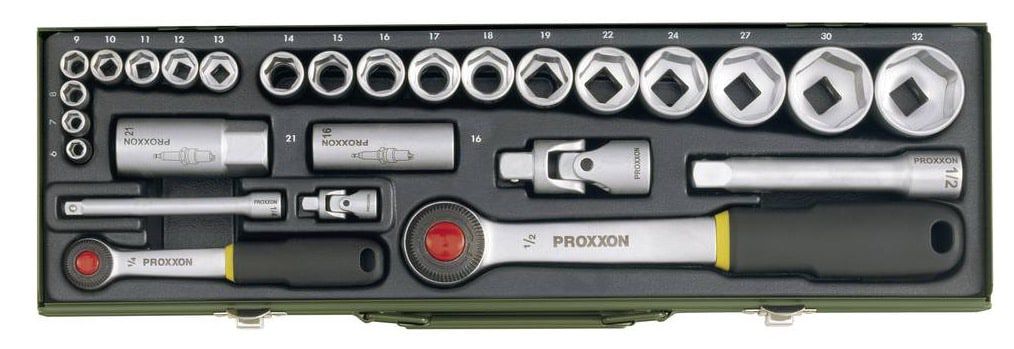 Proxxon PKW Steckschlüsselsatz 6 32 mm 27 tlg. für 44,39€ (statt 55€)