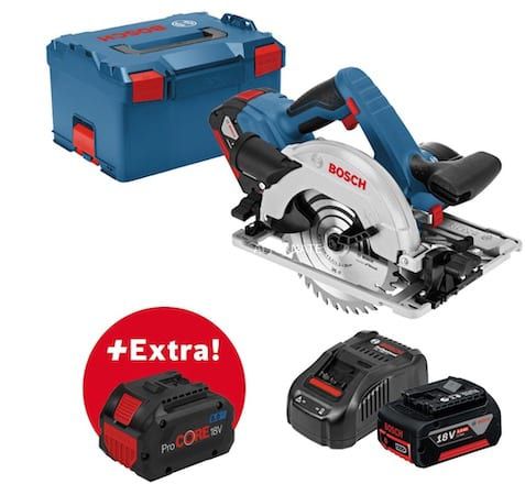 Bosch GKS 18V 57 Akku Handkreissäge mit 2x 5Ah + 8Ah in L Boxx für 334,99€ (statt 379€)