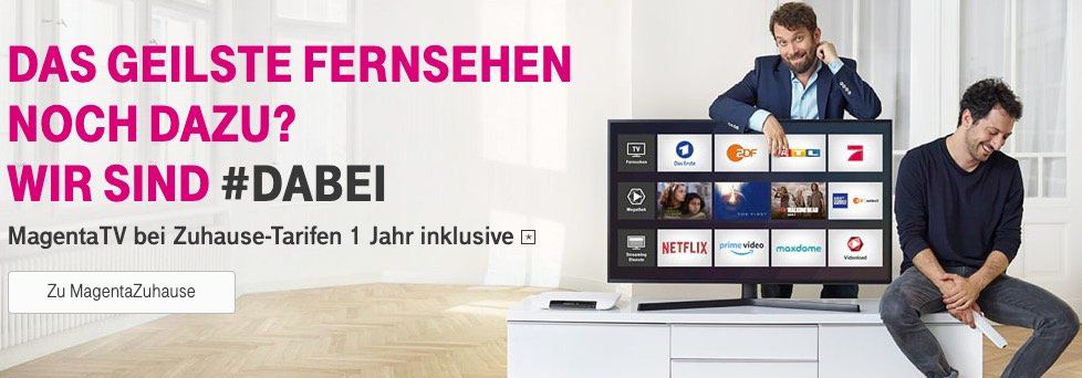 Telekom Magenta Zuhause M DSL (50 Mbit/s) ab 17,45€ mtl. oder mit MagentaTV ab 21,20€ mtl. dank Cashback