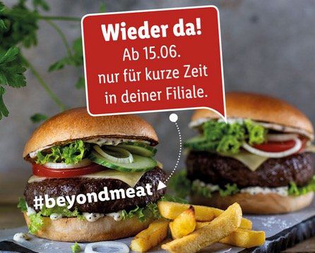 Heute wieder bei Lidl: Beyond Meat Burger Patties im Doppelpack für 4,99€