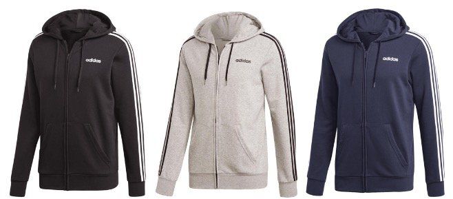 adidas Kapuzenjacke Essentials 3S FZ für 33,95€ (statt 49€)