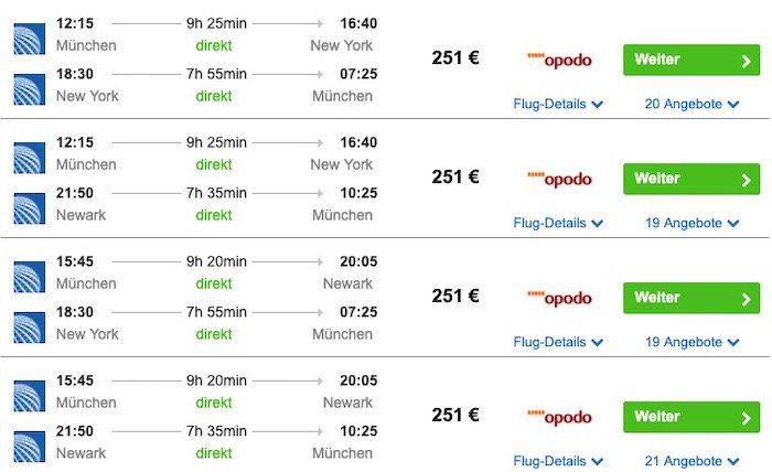New York Flüge aus Deutschland (Hin & Zurück) inkl. Handgepäck ab 251€ p.P.