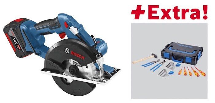 Bosch GKM 18 V LI Akku Metallkreissäge mit 2 x 5 Ah in L Boxx + 26 teiliges Gedore Werkzeug Set in L Boxx für 304,99€ (statt 353€)