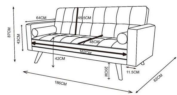 Schlafsofa Bella in Dunkelgrau für 200€ (bei Abholung 160€)