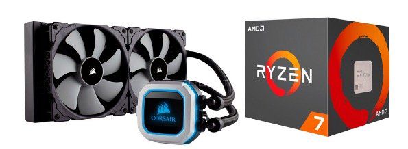AMD Bundle Ryzen 7 2700X + Corsair H115i Pro Wasserkühlung für 369€ (statt 418€)