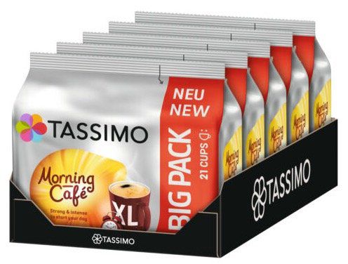 105er Pack Tassimo Morning Café XL Kaffee Kapseln für 17,95€ (statt 23€)