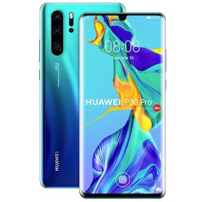 Huawei P30 Pro Smartphone in Aurora mit 128GB + Dual SIM für 614,55€ (statt 724€) + 72,30€ in Superpunkten