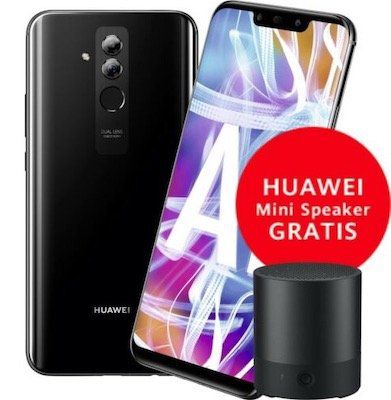 Huawei Mate 20 Lite 64GB + Mini Lautsprecher für 179,90€ (statt 216€)