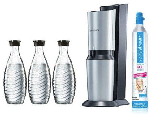 Vorbei   SodaStream Crystal Wassersprudler Set mit 3 Glaskaraffen für 92,99€ (statt 117€)