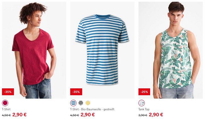 C&A Final Sale mit sehr guten Preisen   z.B. T Shirts ab 2,90€   keine VSK