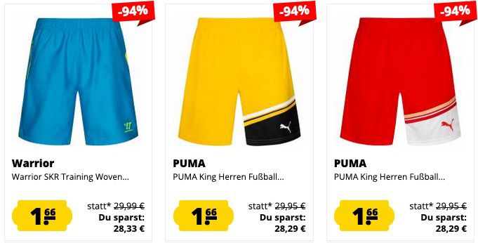 Knaller! 🔥 SportSpar Mega Sale mit vielen Produkten bis 95% reduziert ab 0,66€ + VSK (Umbro Shirt für 1,66€)