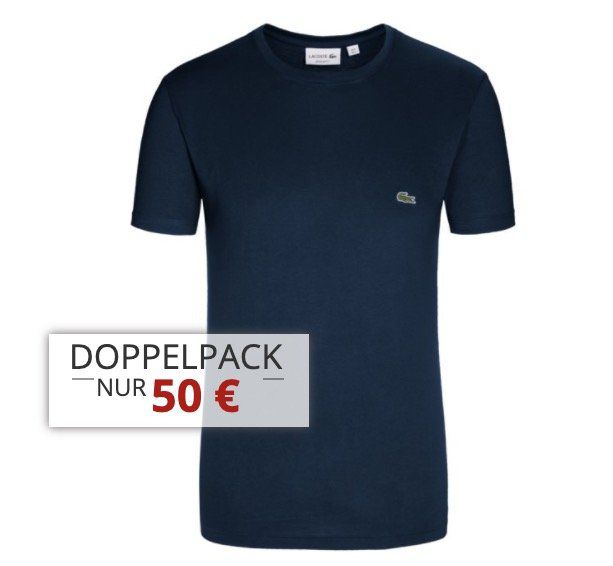 4er Pack Lacoste T Shirts mit Rundhals oder V Neck für 90€ (statt 120€)