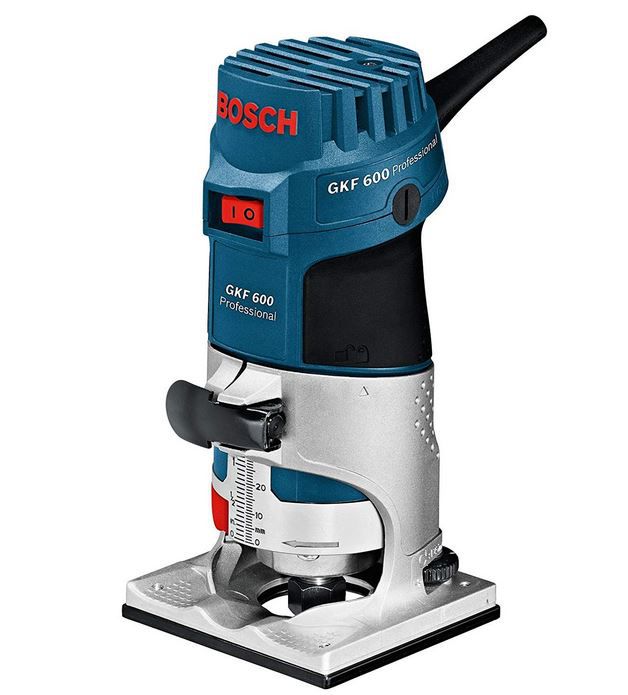 Bosch Professional GKF 600   Kantenfräse mit Zubehör und Koffer für 114,90€ (statt 128€)