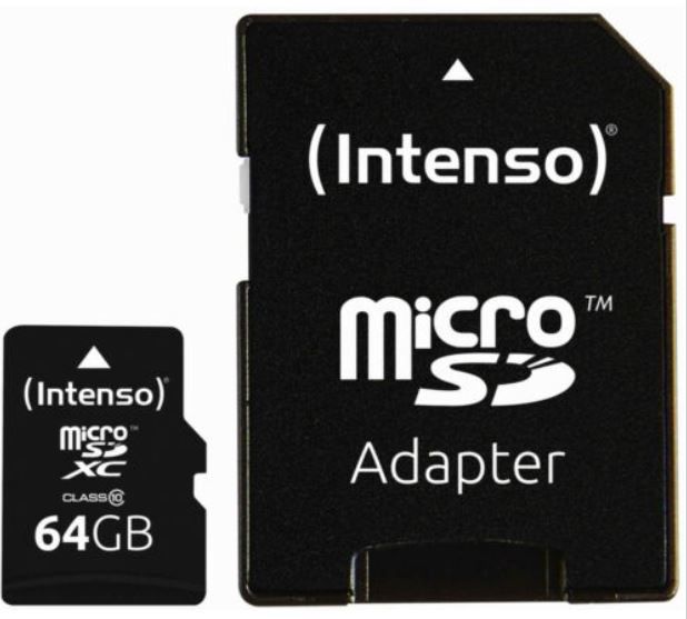 Intenso microSDXC 64GB Class 10 Speicherkarte für 4,49€ (statt 7€)   Prime