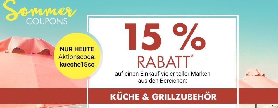 Karstadt: 15% Extra Rabatt auf Küche und Grillzubehör bis Mitternacht  z.B. Rösle Schmorkasserolle ab 38,25€ (statt 50€)