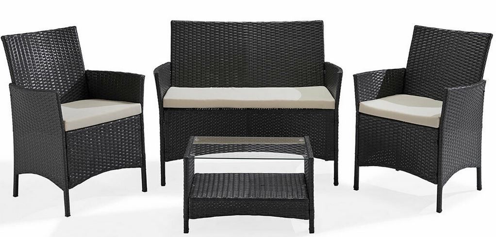 SVITA BROOKLYN Polyrattan Sitzgruppe für 116,99€ (statt 140€)