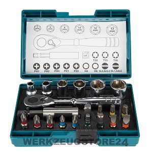 Makita Ratschen Bit Set 21teilig (B54081) für 15,90€ (statt 24€)