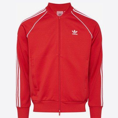 adidas Originals Herren Übergangsjacke SST TRACKTOP in Rot in M der XL für 38,17€ (statt 58€)