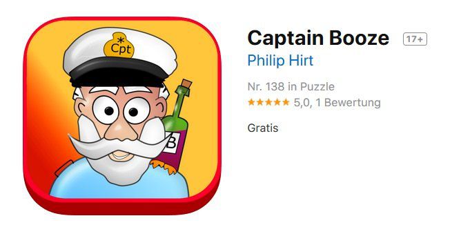 iOS: Gratis Geschicklichkeitsspiel Captain Booze (statt 1€)