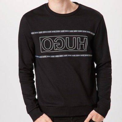 HUGO Herren Sweatshirt Dicago in Schwarz für 67,43€ (statt 81€)