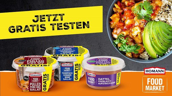 Ein HOMANN FOOD MARKET Aktionsprodukt gratis ausprobieren