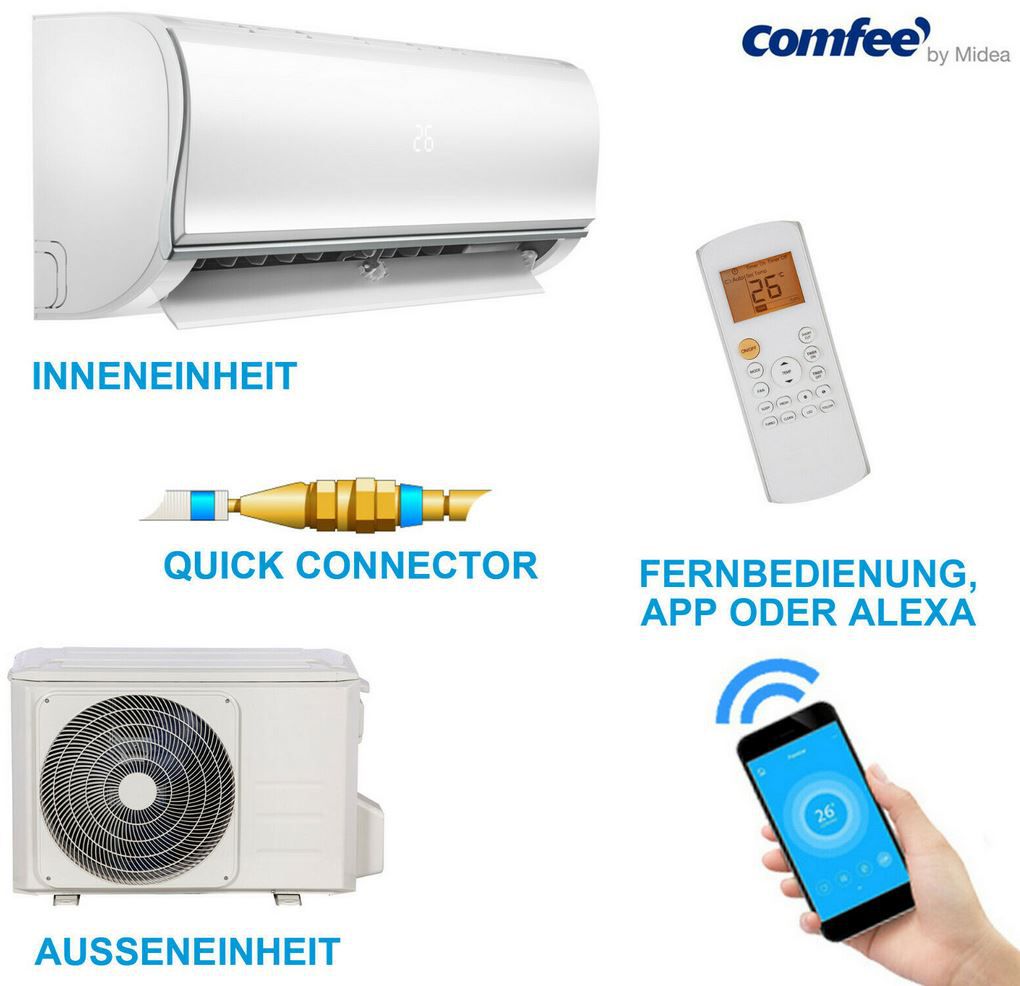 comfee MSAF5 09HRDN8 QE Split Klimaanlage mit Quickconnector für 549€ (statt 626€)