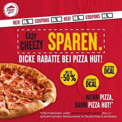 Pizzahut: Eine Pizza gratis abfassen