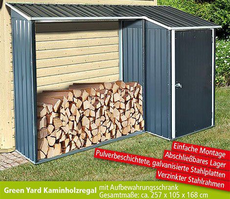 Green Yard Holzunterstand mit Aufbewahrungsschrank für 104,50€ (statt 329€)