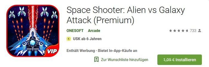 Android: Space Shooter: Alien vs Galaxy Attack gratis (statt 1€)