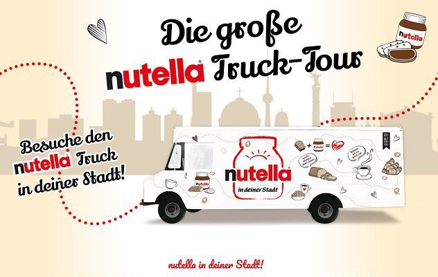 Kostenlos Nutella Brot und Kaffee mit der Nutella Trucktour