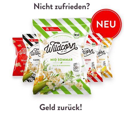 Kostenlos: Probierpack von Wildcorn Popcorn