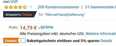 VUP 360° Handyhalterung für 8,87€   Prime