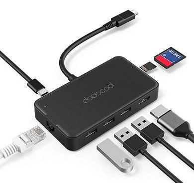 dodocool 8in1 USB C Hub mit HDMI, Gigabit LAN, USB 3.0 Ports, Kartenleser etc für 31,99€ (statt 44€)