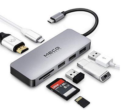Meco Eleverde USB C Hub mit 7 Multifunktions Ports für 16,19€ (statt 27€)