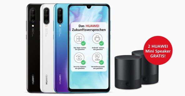 Huawei Aktionen: Viele Tarife mit Smartphones und dazu Bluetooth Box oder Huawei Watch GT gratis