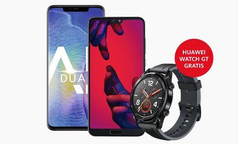 Huawei Aktionen: Viele Tarife mit Smartphones und dazu Bluetooth Box oder Huawei Watch GT gratis