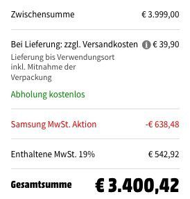 Samsung 75 QLED 8K UltraHD Fernseher nur 3.400,42€ (statt 4.399€) + geschenkt: Galaxy S10 Plus (Wert 660€)