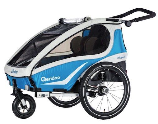 Qeridoo Kidgoo 2 (2018) Fahrradanhänger in Blau oder Grün für je 374,99€ (statt 443€)