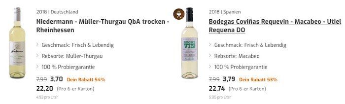 Weinvorteil: SSV mit Rabatten über 60% auf viele Weine + 15% oder 20% Extra Rabatt