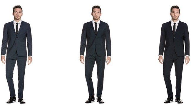 Calvin Klein Anzüge im Sale   z.B. Slim Fit Anzug aus Wolle für 120€ (statt 229€)