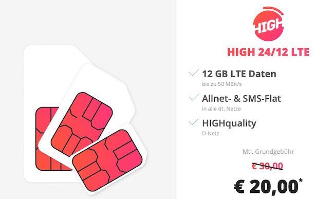 Telekom Flat Von Sparhandy Mit 12gb Lte Fur 22 Mtl