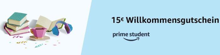 Amazon Prime Student: 15€ Rabatt ab 40€ auf fast alles von Amazon