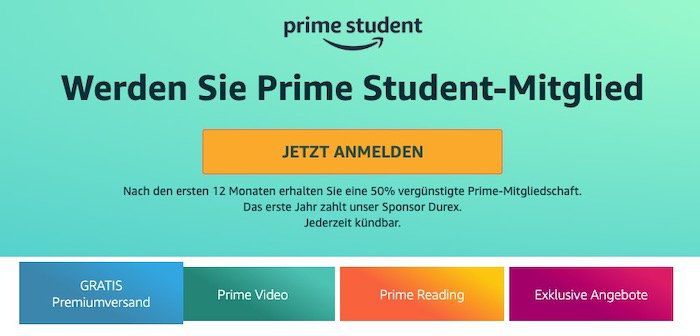 Amazon Prime Student: 15€ Rabatt ab 40€ auf fast alles von Amazon