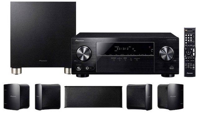 Pioneer 5.1 AV Receiver 5x100W mit Bluetooth inkl. Subwoofer und 5 Boxen für 269€ (statt 343€)