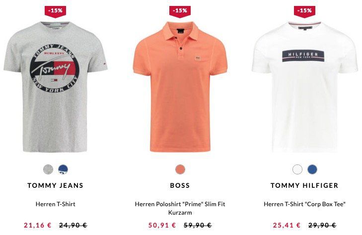 🔥 engelhorn: 15% Rabatt auf Sommer Highlights   z.B. günstige Poloshirts von Tommy Hilfiger oder Hugo Boss
