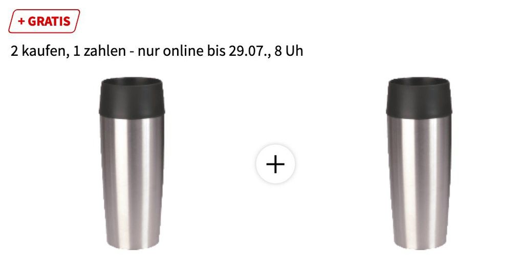 2 x Emsa Travel Mug Isolier Trinkbecher 0,36 l für 19€ statt 32€